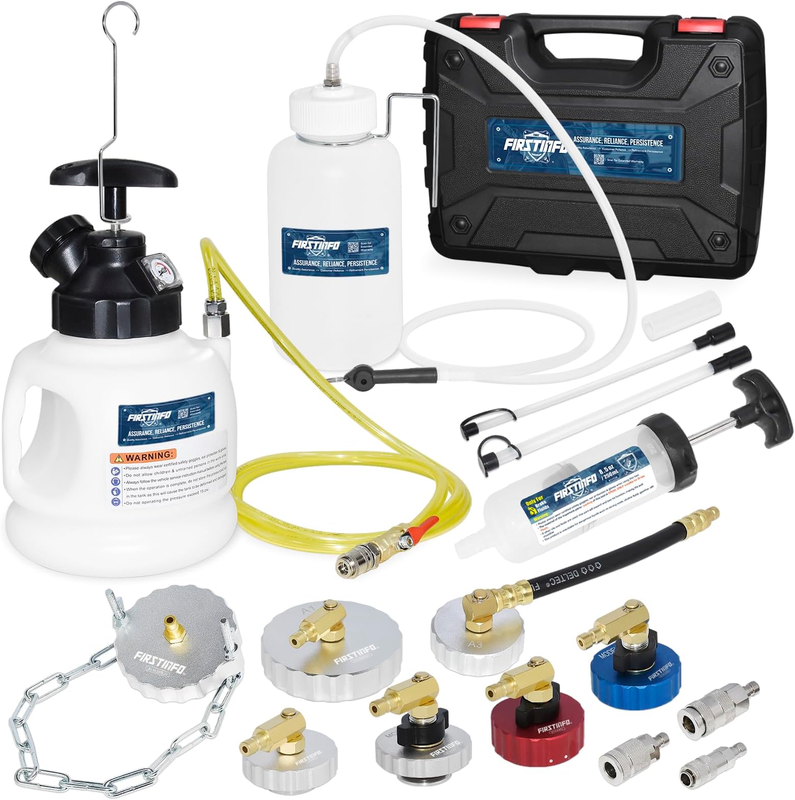 Orion Motor Tech Brake Bleeder Kit, Hand Vacuum Pump with Pressure 2in1 Gauge