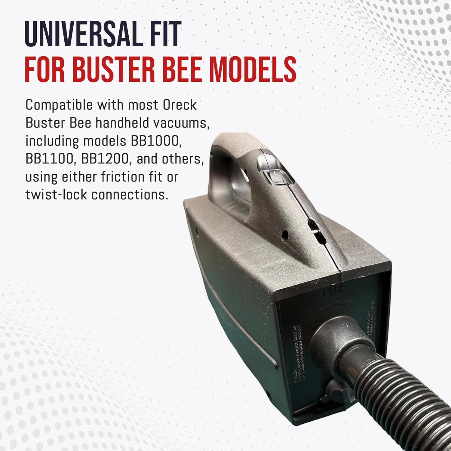 MP Maresh Products Vacuum Hose Replacement for Oreck BB Hand Held Vacuum Cleaner – Friction Fit, Compatible with Oreck Buster B for Powerful Cleaning Performance Durable 6' Hose (Black)