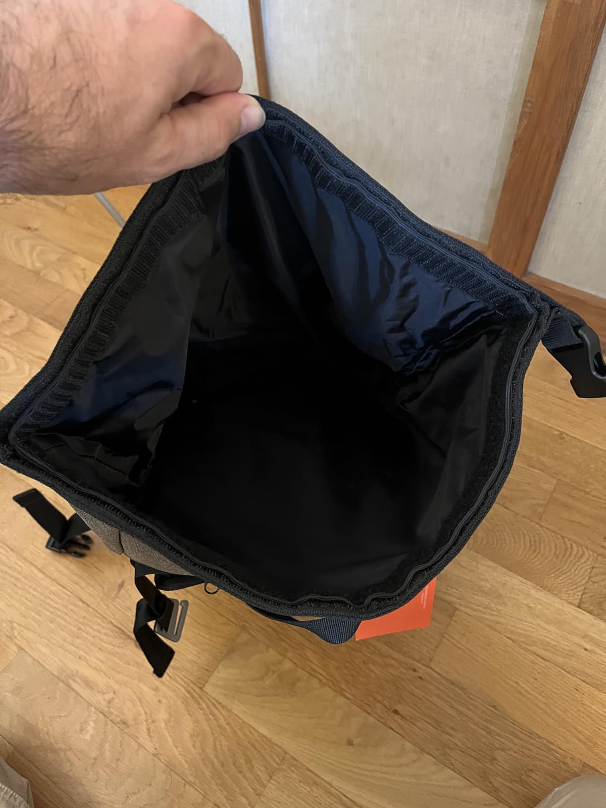 Borsa Laterale Kappa Per Moto RB105R Marrone - 17 Litri, Tessuto Riciclato, Trasformabile In Zaino - Foto 3