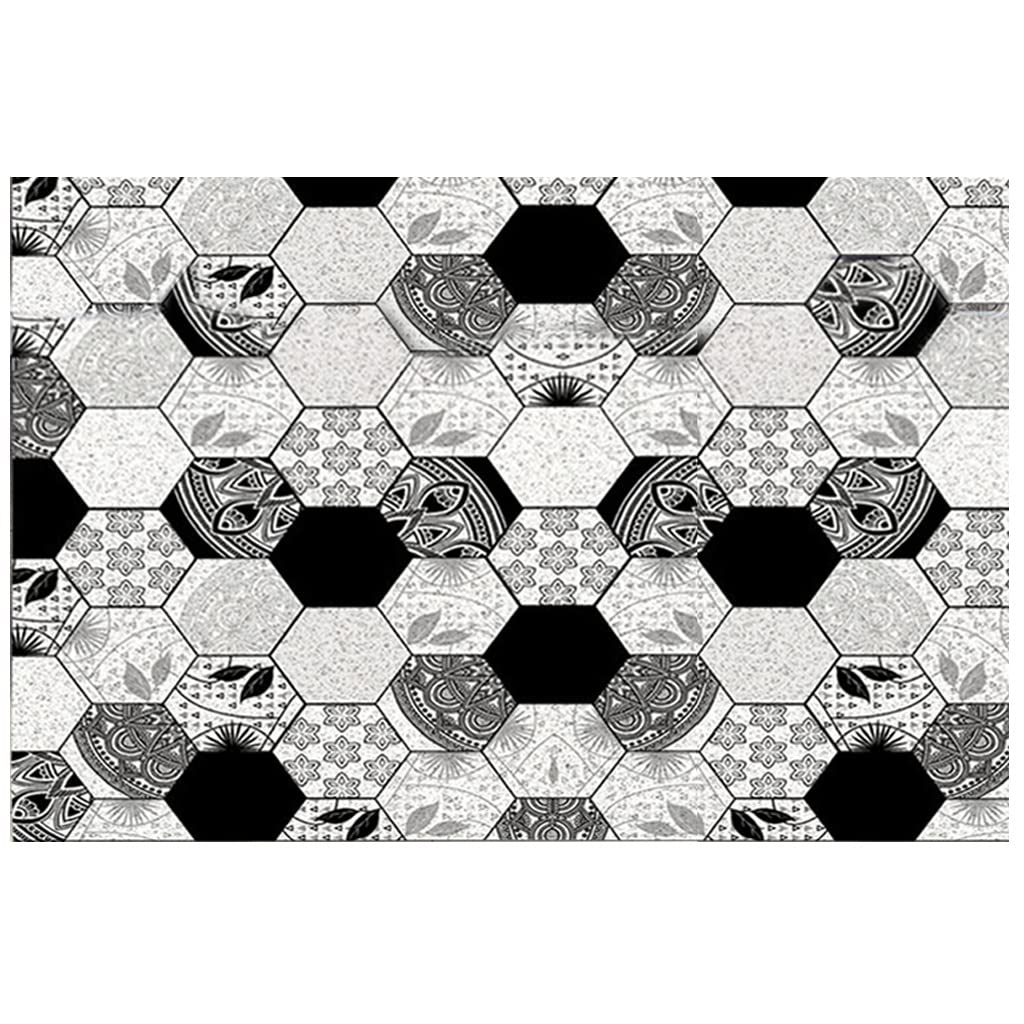 Indoor Outdoor Doormat Entryway Mats Entrance Rug Shoes Scraper PVC Inside Front Door Mat Non Slip for Doorway Bathroom Geometric Door Mats Doormats Outdoor Indoor Doormat Non Slip Absorbent Resist