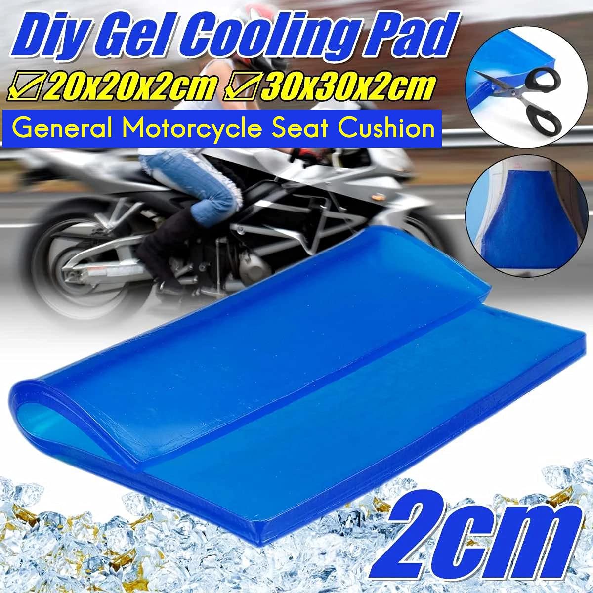 2CM Blau Motorrad Universal Sitz Kissen Gel Pad Cool Pad StoßDäMpfungs Matte DIY Cut Kissen A