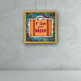 ArtzFolio Travel Holiday Vacation Poster Tabletop Painting Golden Frame 6 x 6 inch (15 x 15 cms)