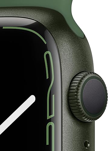 Miniatura 2 de Apple Watch Series 7 (GPS, 1.77 pulgadas) - Caja de aluminio verde con correa deportiva Clover (renovado Premium)