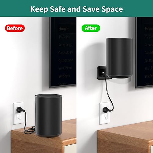 Miniatura 3 de HomeMount - Soporte de pared ajustable para altavoces Sonos Era 100, soporte de estudio Echo de alta resistencia con gestión de cables, soporte de