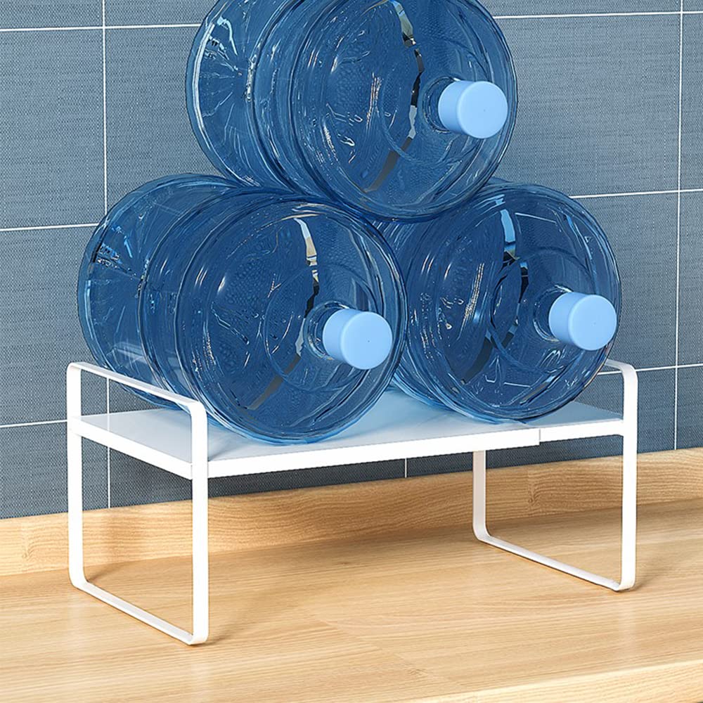 Mensola di supporto per forno a microonde, organizer multifunzionale per forni a microonde- 36-60*21*18cm (bianco)