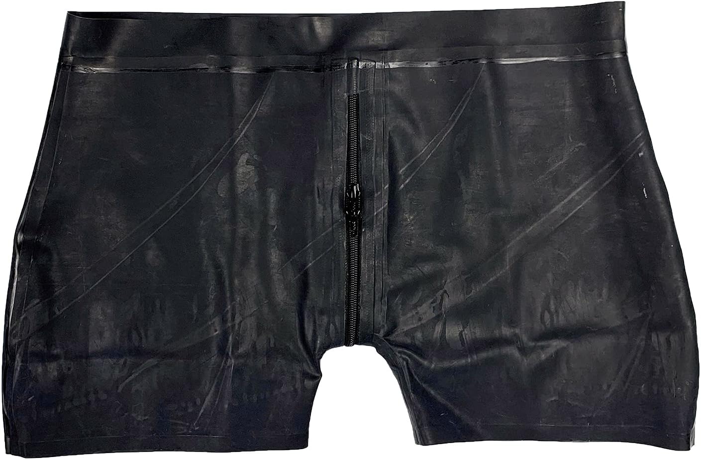 MONNIK Latex Boxer Briefs Shorts Crotch Rubber Tight Men Elasticity Panties Underwear for Latex Party Fetish Cosplay Bodysuit