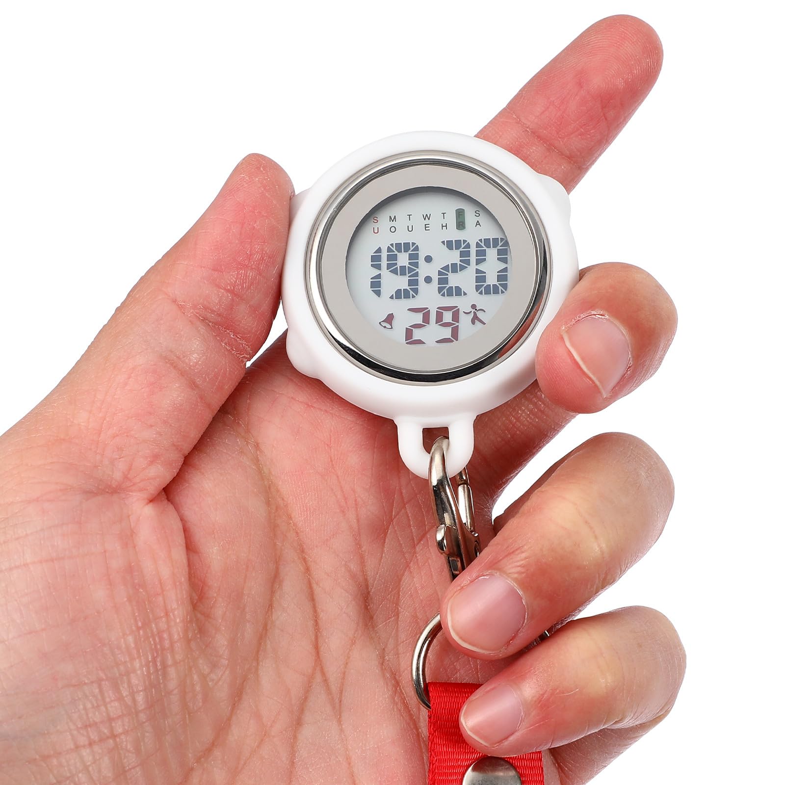Montre Infirmière Design Simple et Portable Clip Numérique avec Écran Large, Bracelet à Boucle, Chronomètres Électroniques Précis pour Infirmières et Personnels Soignants