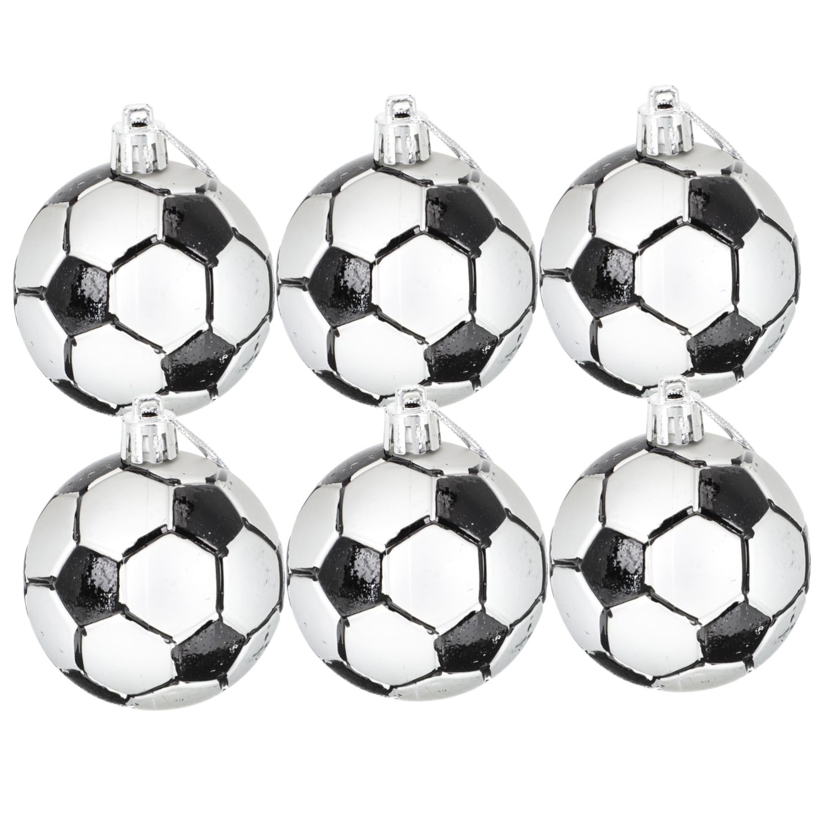 Ornement de Noël football blanc pour un réveillon plein de passion