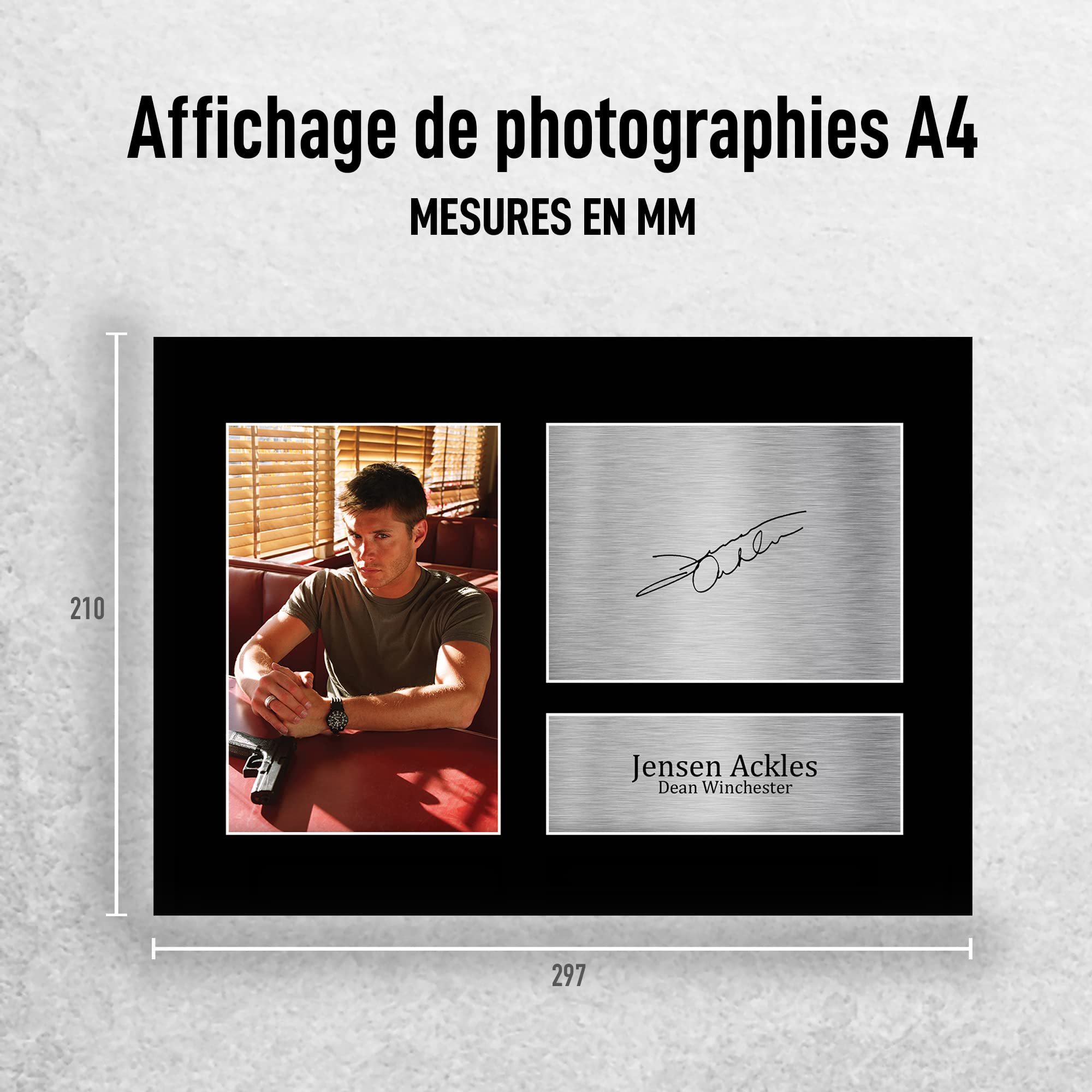 A4 Supernatural Jensen Ackles Cadeaux Imprimé Signé Autographe Photo