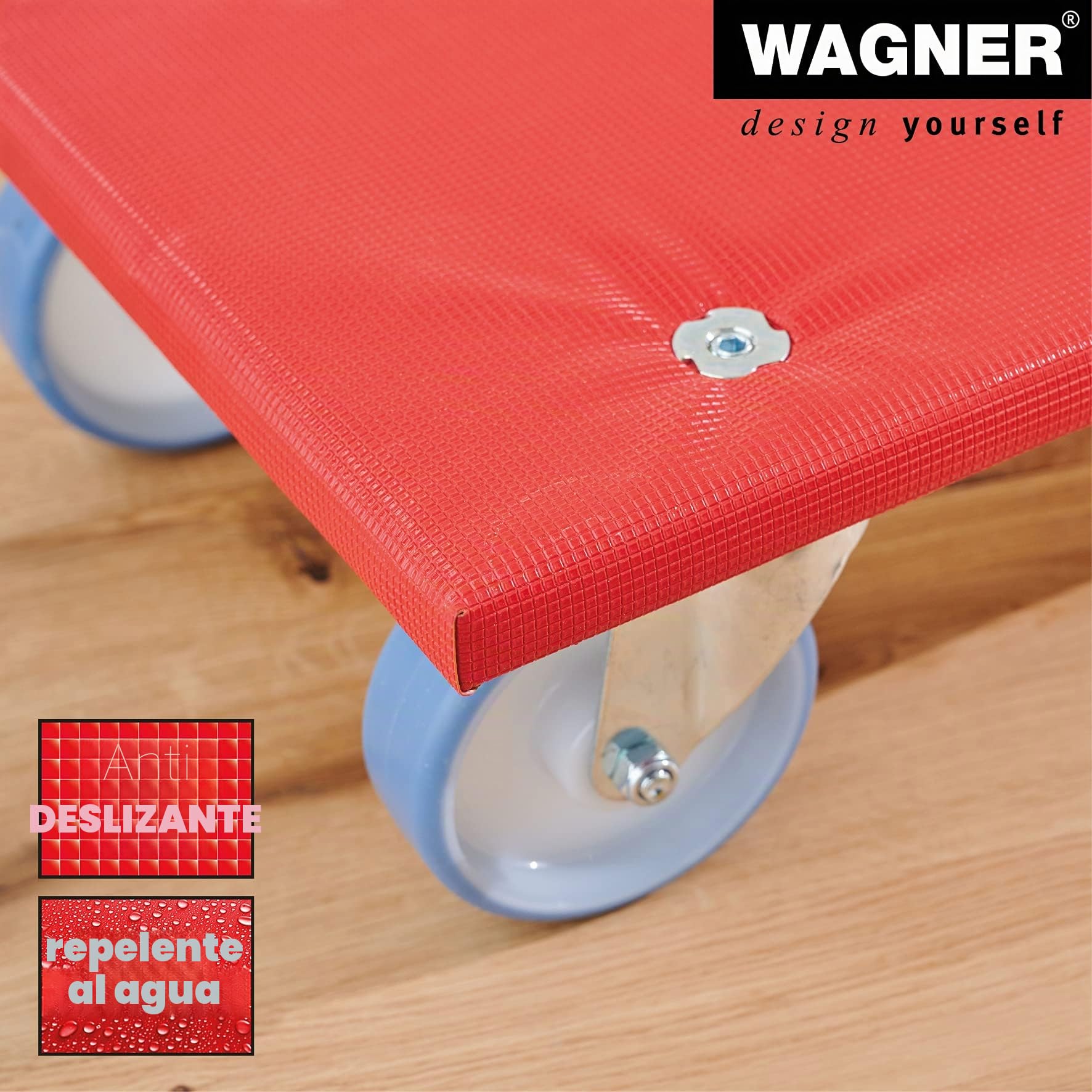 Wagner Plataforma de Carga MM 1396-57,5 x 30 cm, Funda Acolchada, Alta Resistencia - Ideal para Cargas Pesadas Sensibles, 400 kg de Capacidad de Carga, Repelente al Agua – 20139601