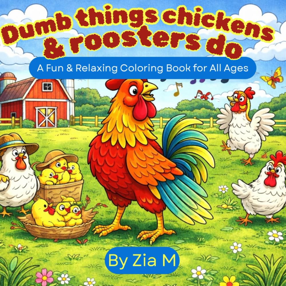 Dumb things chickens & roosters Do: A Fun & Relaxing Coloring Book for All Ages (The Dumb Chicken Chronicles)