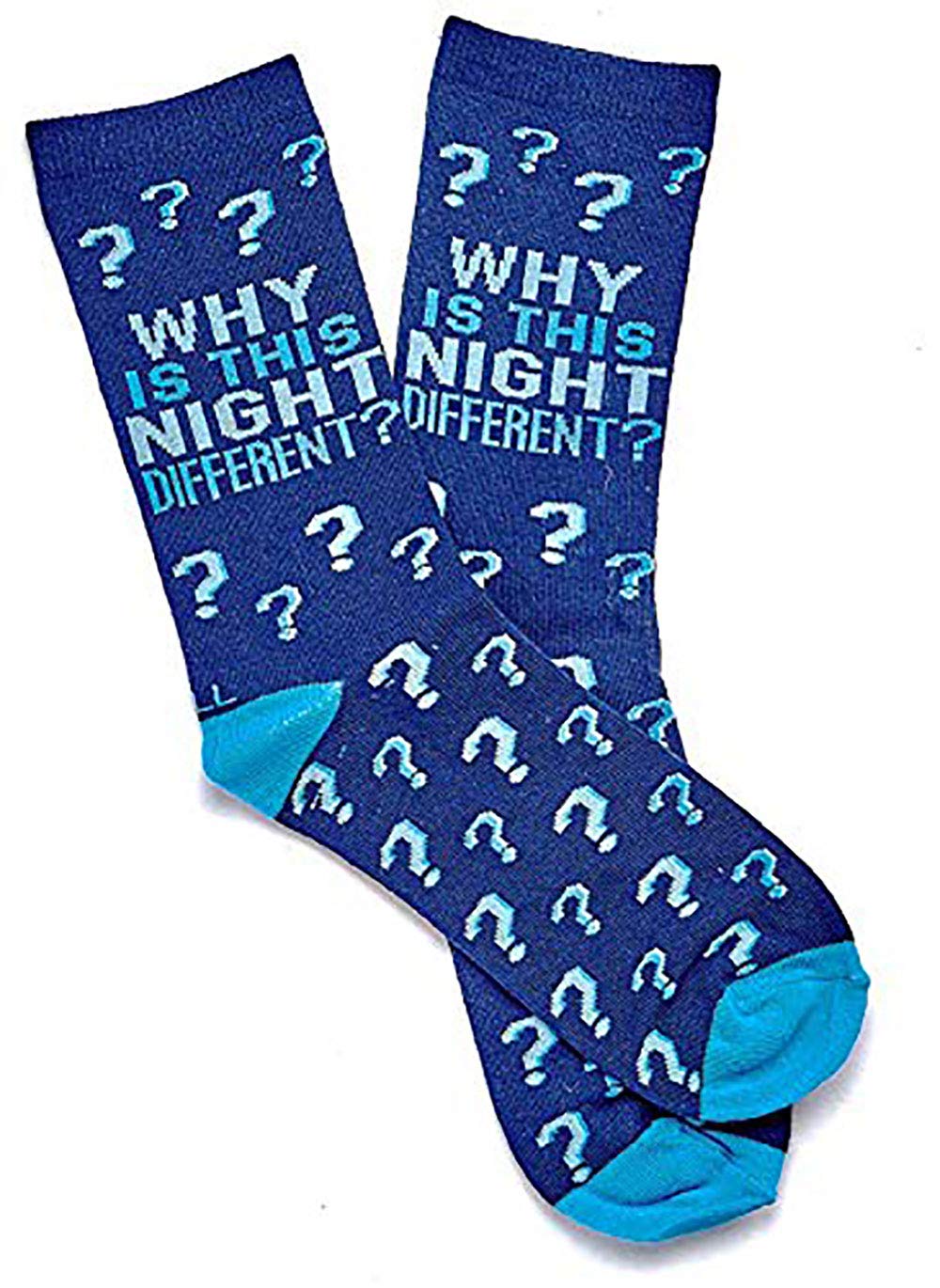 Rite LiteRite Lite Passover Crew Adult Socks, Decor for Pesach Seder - Passover Gifts, Blue Passover Socks