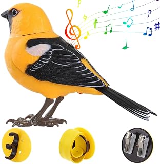 Talking Plush Oriole - Electric Singing and Chirping Interactive Bird, Motion and Sound Activated, Battery Operated Robot for Kids Gifts