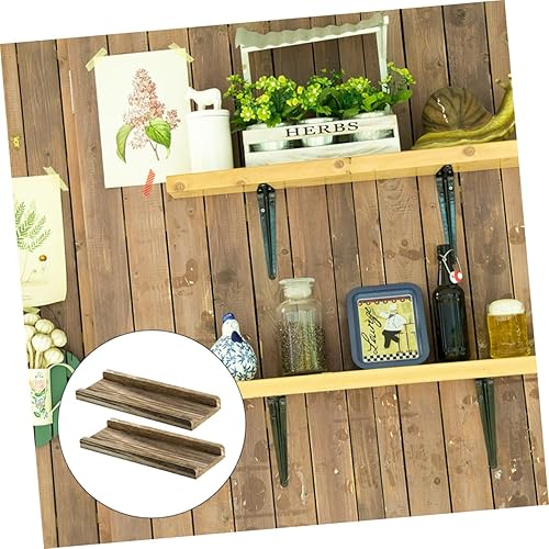 Miniatura 6 de HOOTNEE Marco de pared de partición de una palabra, decoración de madera, estante de pared de madera, decoración de artículos para el hogar, estante