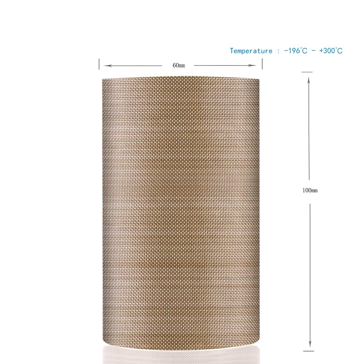 Large Size:100mm PTFE Coated Fiberglass Teflon Tape,high Temperature Tape;Welding Sealing Tape; -196℃ - +300℃ (100mm x 12yards x 0.18mm, Brown 3)