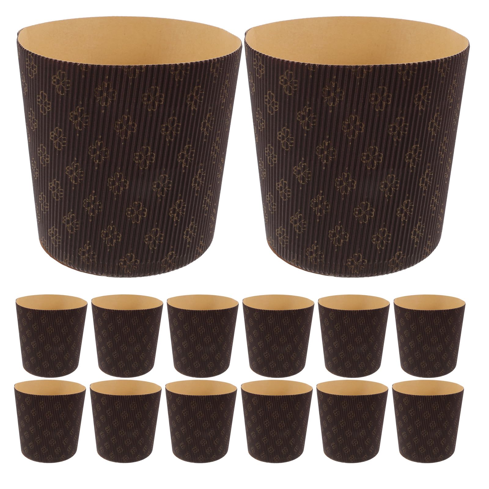 Gadpiparty 30 moldes de papel para panettone: cápsulas para cupcakes y magdalenas - moldes antigrasa para cupcakes - para pan italiano para postres de fiestas y celebraciones