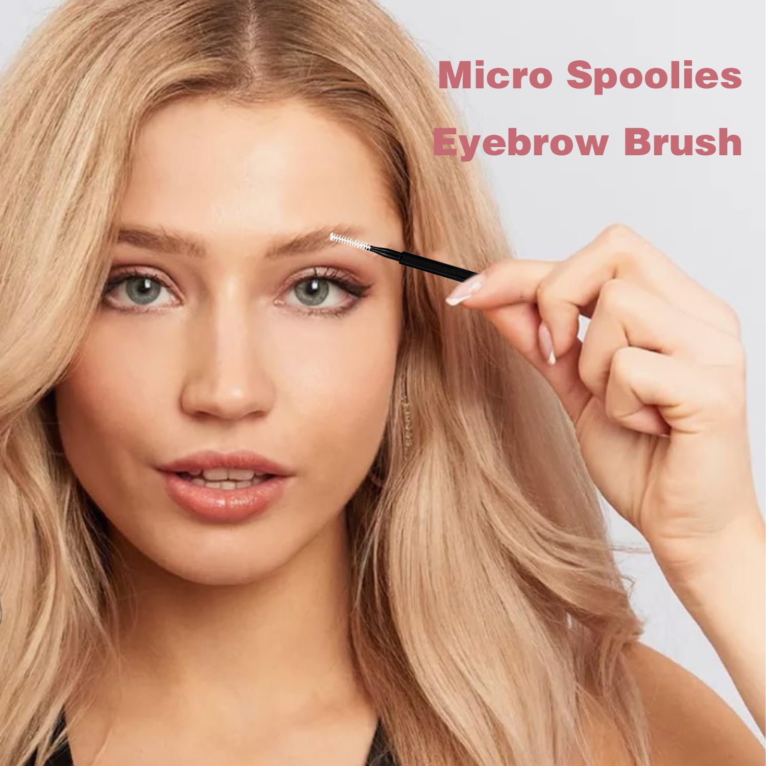 Lot de 60 micro-brosses à sourcils | Brosse à cils avec capuchon | Mini-brosse à cils pour extensions de cils | Brosses à cils pour femmes (noir, blanc)
