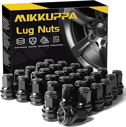 MIKKUPPA Tuercas de llanta OEM M14x1.5  Reemplazo para Ford F250 F350 2017-2023, 1316 pulgadas de 0.827 in, hexagonal, extremo cerrado, negro, disponible en Yaxa El Salvador