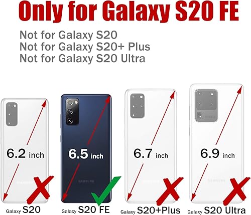 Miniatura 2 de Funda tipo cartera para Samsung Galaxy S20 FE 5G, con soporte magnético, funda protectora de piel con tarjetero de identificación y tarjeta de