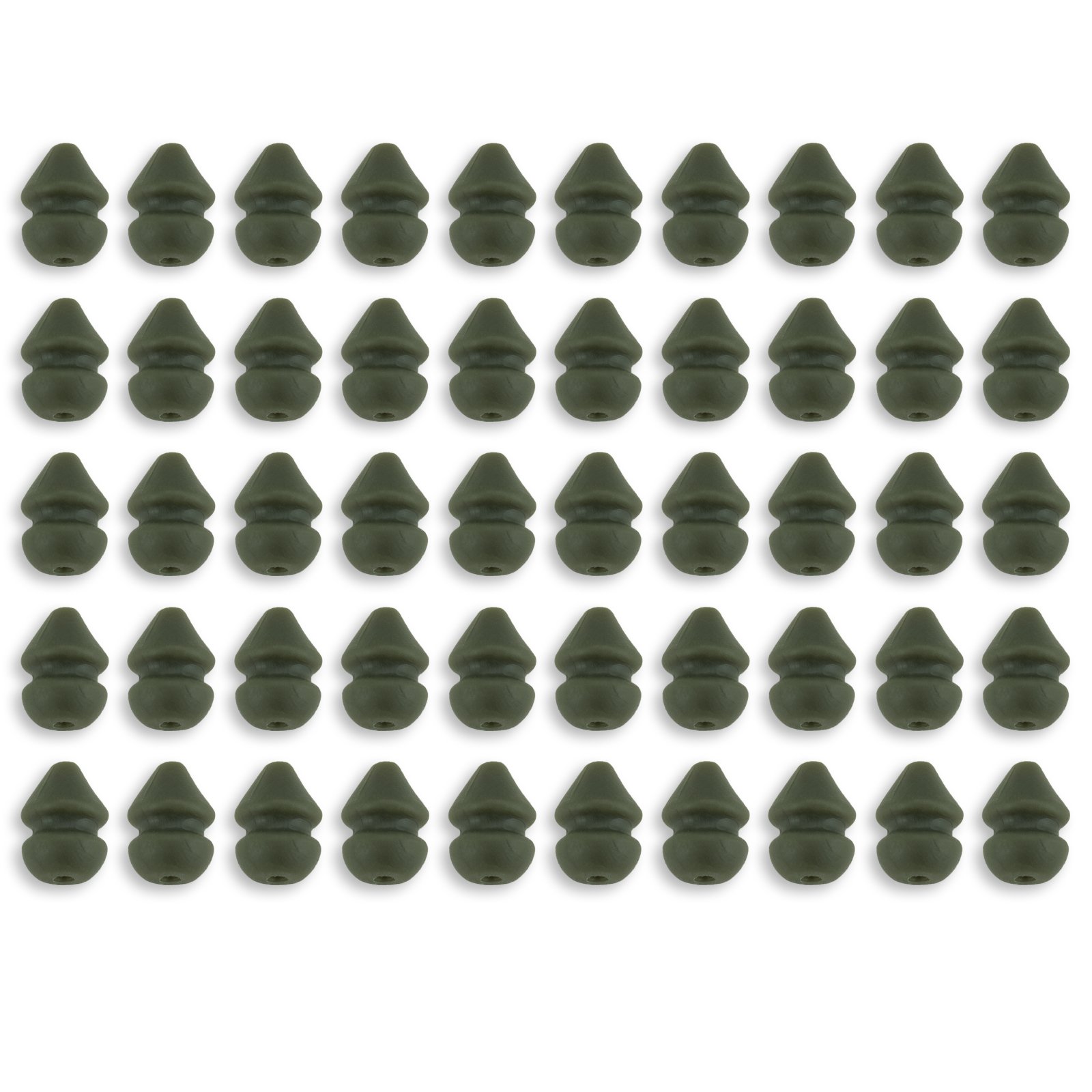 Bank Tackle Heli Beads Carp Fishing Terminal Tackle Rubber Helicopter Chod Rig Bead (x 100 Pack, Green)