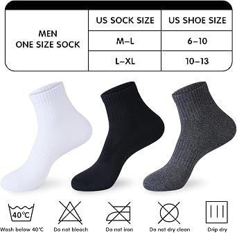 Monxiery 8 Pairs Mens Cotton Ankle Socks, Lightweight Performance Moisture Wicking Breathable socks