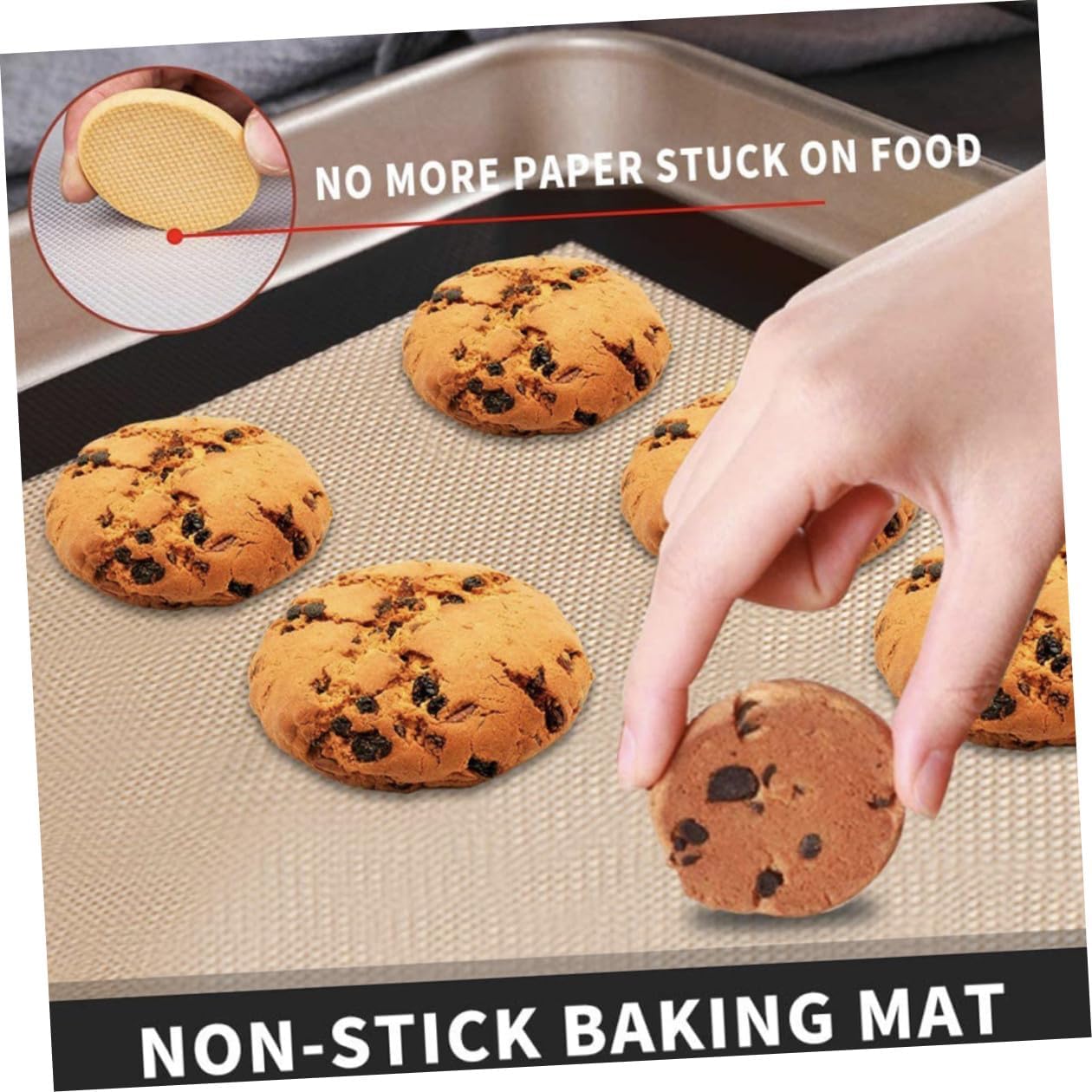 Silicone Baking Mats Non-stick Oven Liners 4pcs Set Food Grade Fiberglass Macaron Pastry Mats Heat Resistant Baking Sheet for Cake Cookie