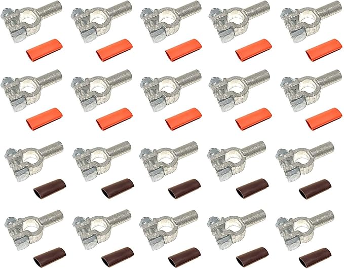 1/0 Gauge 10 Pairs Positive and Negative (+/) Pure Copper