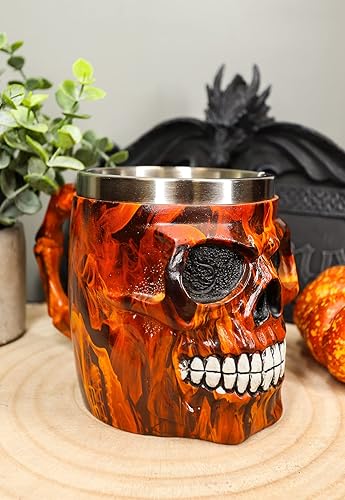 Vista 10 de Ebros El Diablo Inferno Infierno Fuego Calavera Rostro Beverage Beverage Serveware Osario Macabra Halloween Decorativo Acento Decorativo