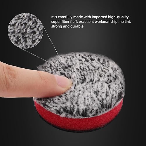 Miniatura 3 de SPTA Almohadillas de corte de microfibra de 2 pulgadas, paquete de 10 almohadillas de microfibra de corte y pulido, disco de acabado de microfibra