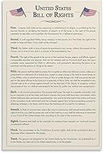 CZOURPVU The U.S. Constitution The Bill of Rights Poster US History Government Classroom School Decoration12x18inch(30x45cm)