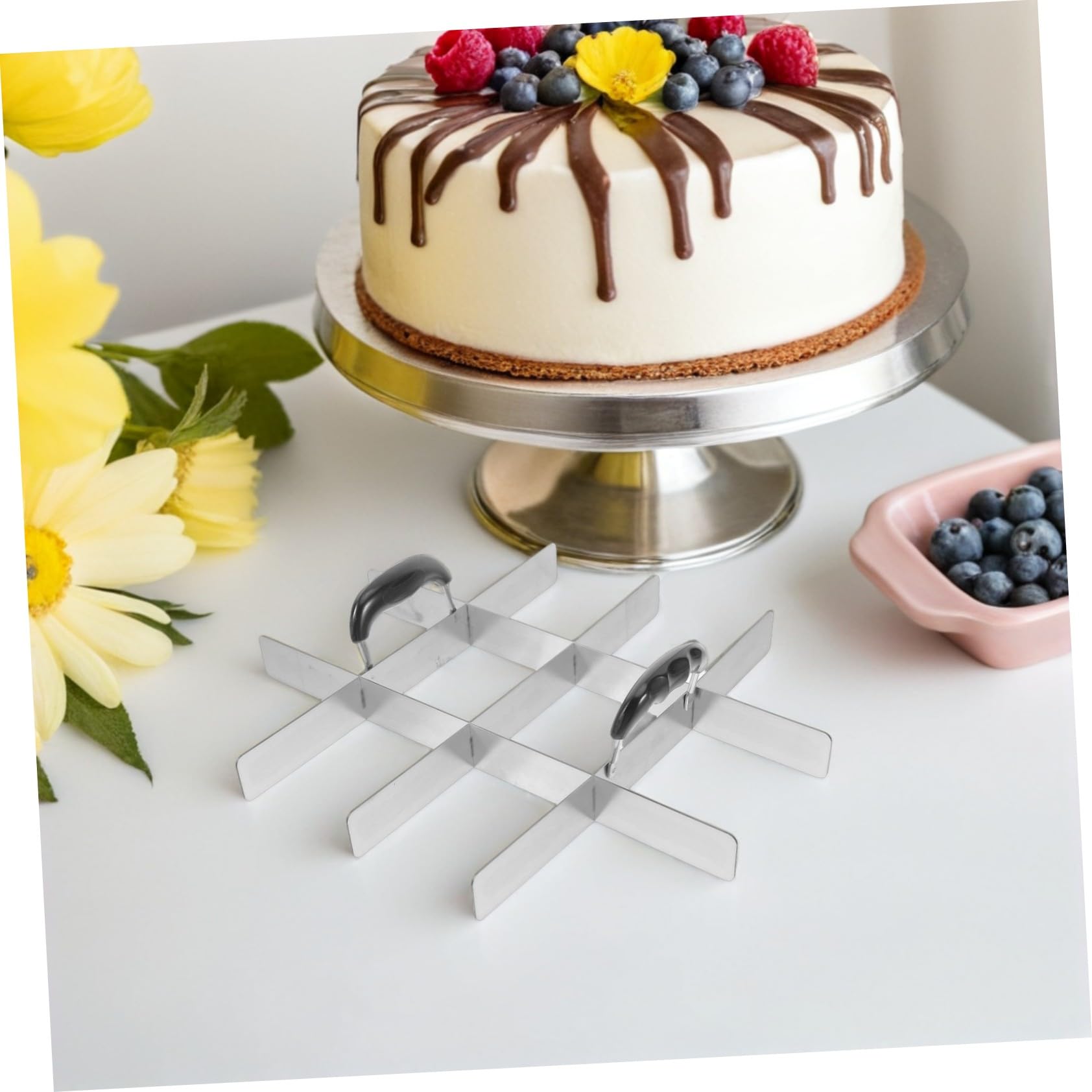 Gatuida 2pièces Pelle à Tarte Acier Inoxydable Séparateur De Tarte Coupé-gâteau Outil Pour Préparation De Cheesecakes Coupé-tarte Séparateur à Gâteau Pour Tiramisu Coupé-brownies