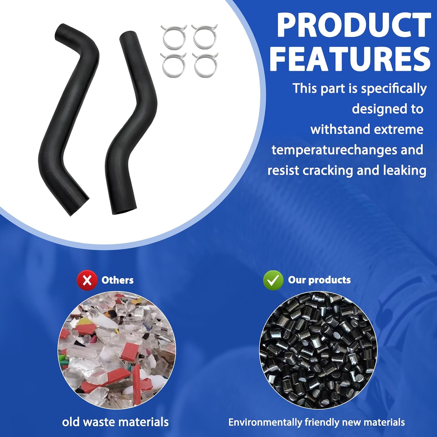 Upper and Lower Radiator Coolant Hose Set 16571-28080 16572-28080 Fit for Toyota Camry 2002-2006 Solara 4cyl 2004-2008 2.4 L4 Replace 165710H020 165720H020