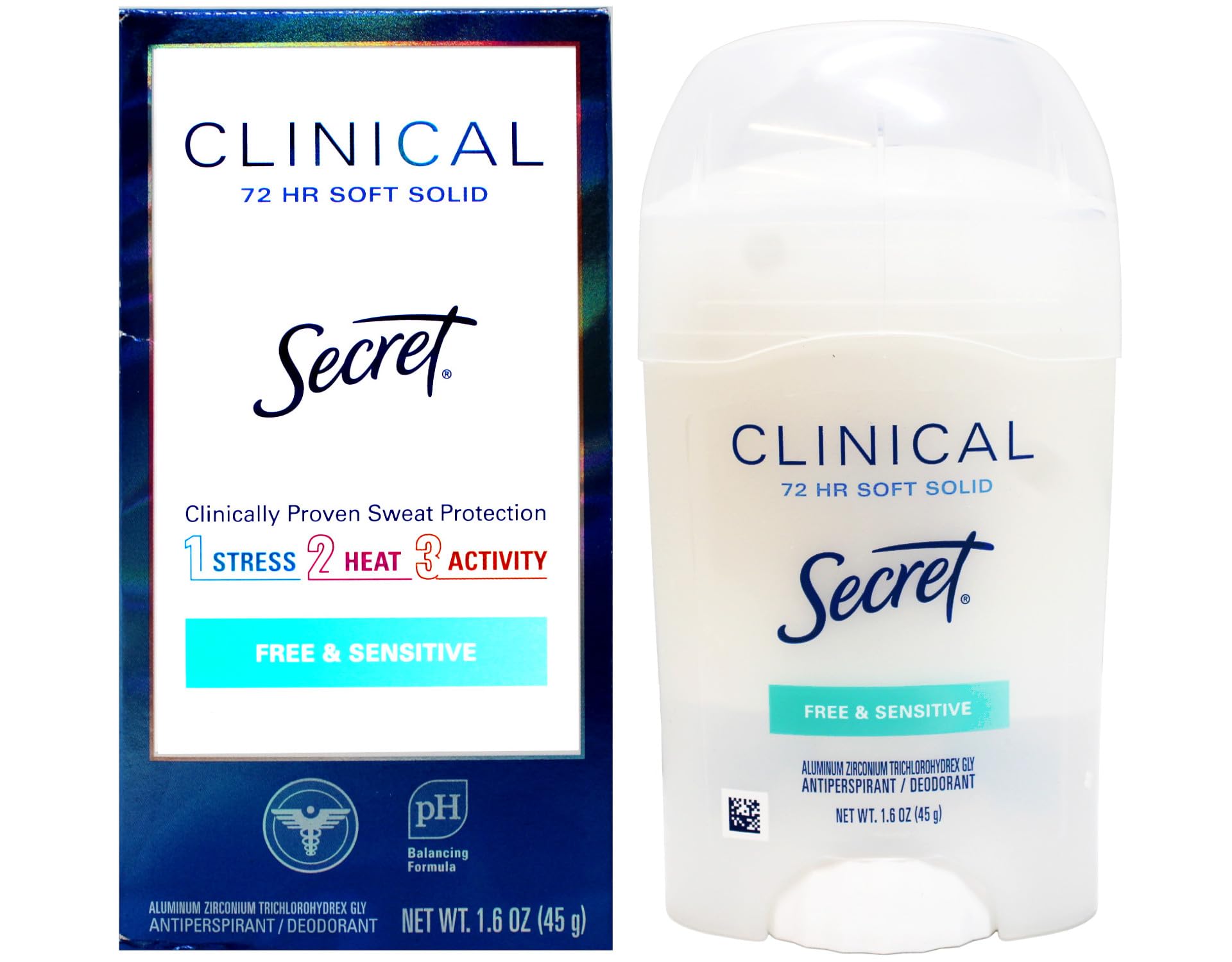 Secret Clinical Strength Anti-Perspirant Deodorant, Sensitive Skin, 1.6 oz (Pack of 11)