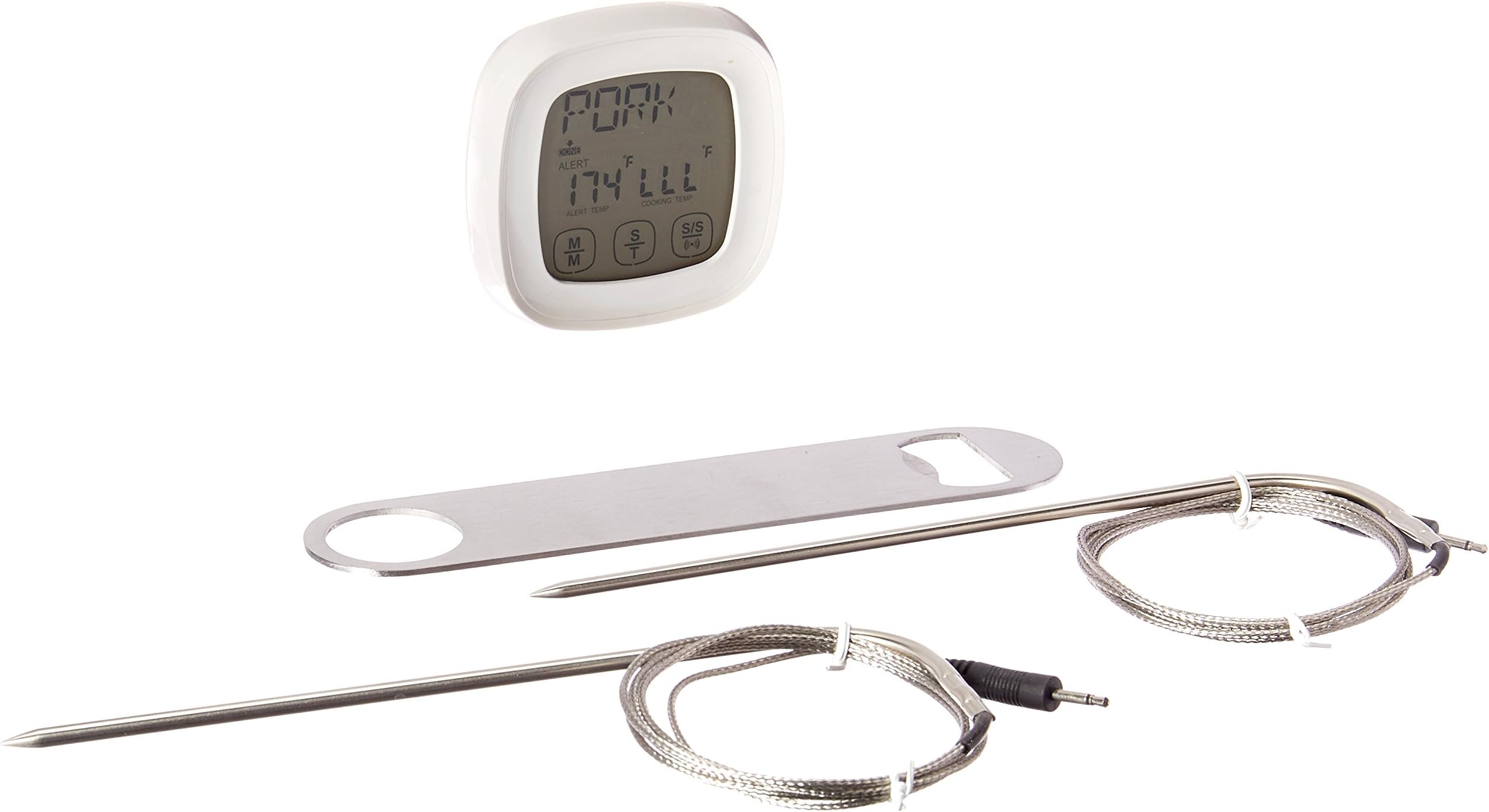 Naturechef Touchscreen Digital Meat Thermometer, 3 Gifts Included 2 Batteries, eBook and premium Bottle Opener, Instant Read, Preset Temperatures