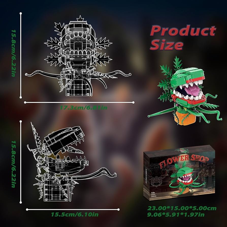 知育 ブロックAudrey II おもちゃ 組み立てキット ハロウィン Amazon.com: Generic Audrey II Horror Piranha Flower Building