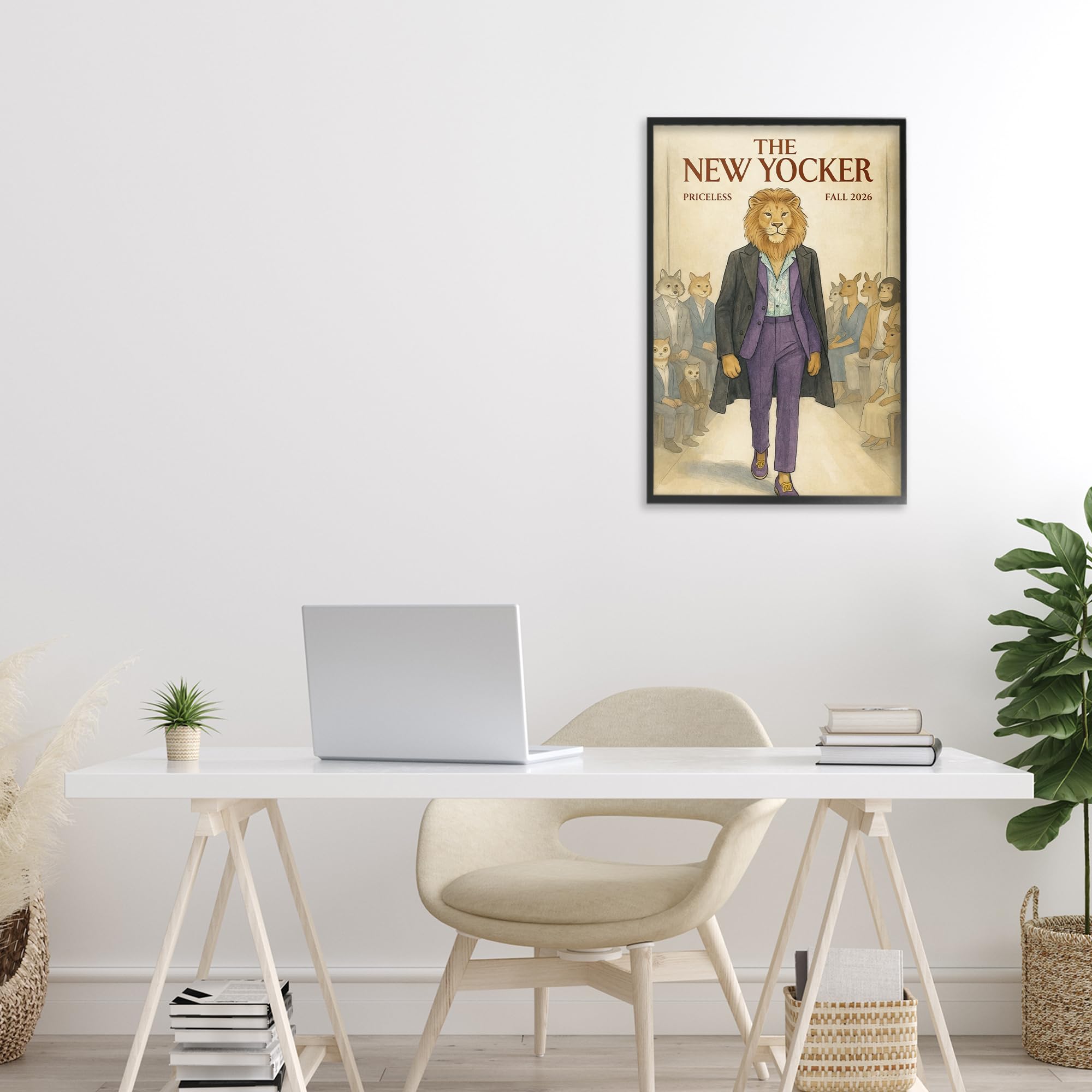 Lion Model Fantasy Animal, gerahmter Giclée-Druck, 40,6 x 61 cm