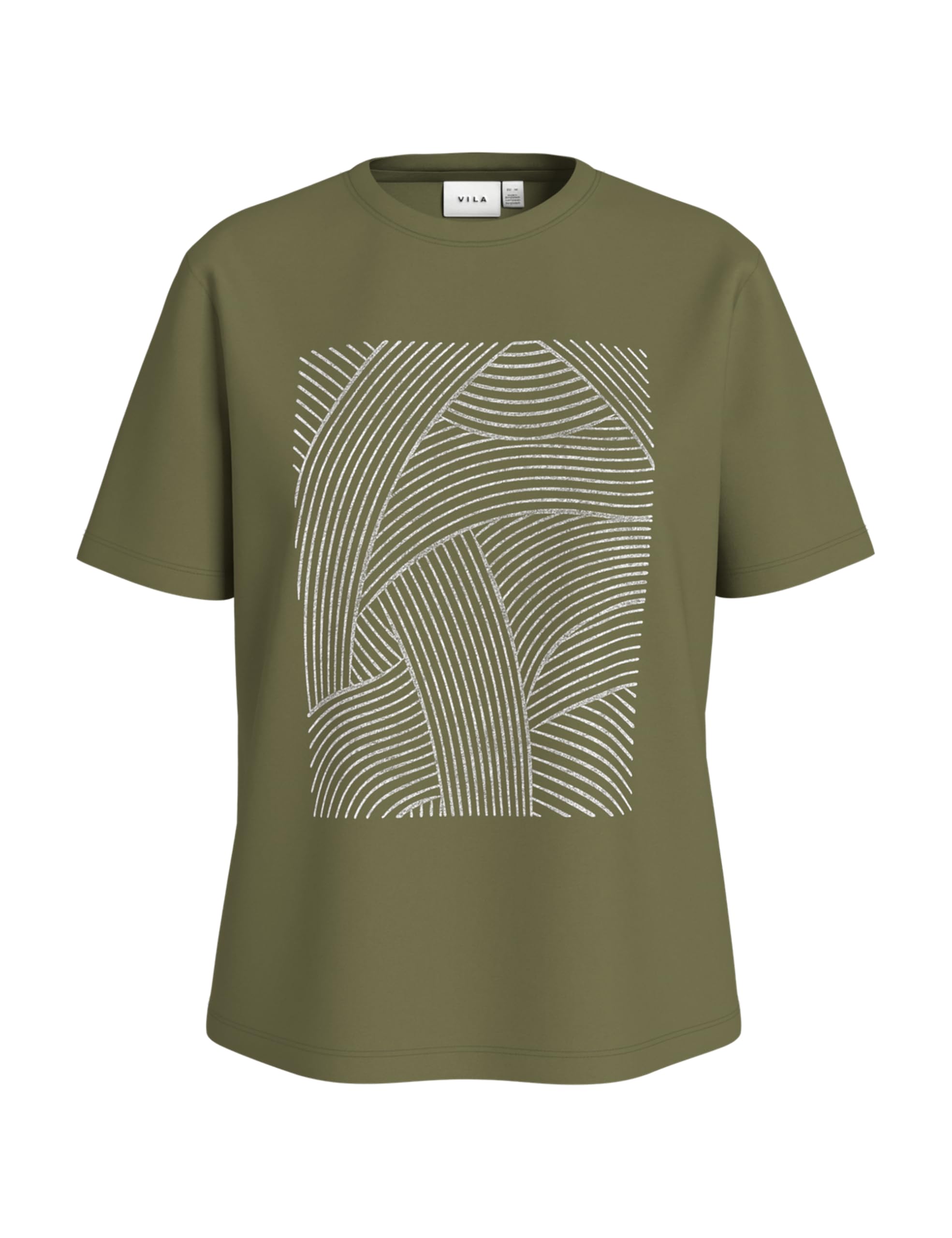 Vila Visybil Nature O-Neck S/S Shirt/Dfs, Capulet Olive, S