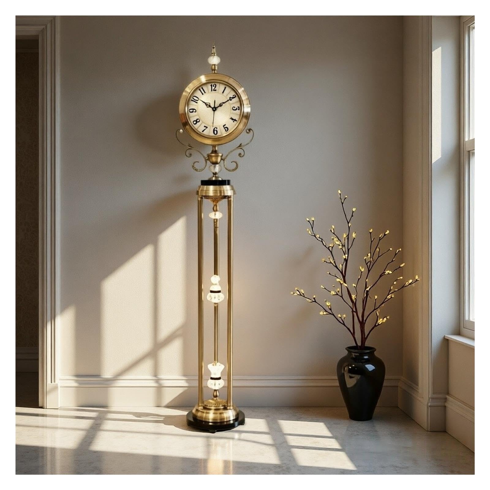 Reloj de Abuelo Reloj de pie de Metal con péndulo Europeo