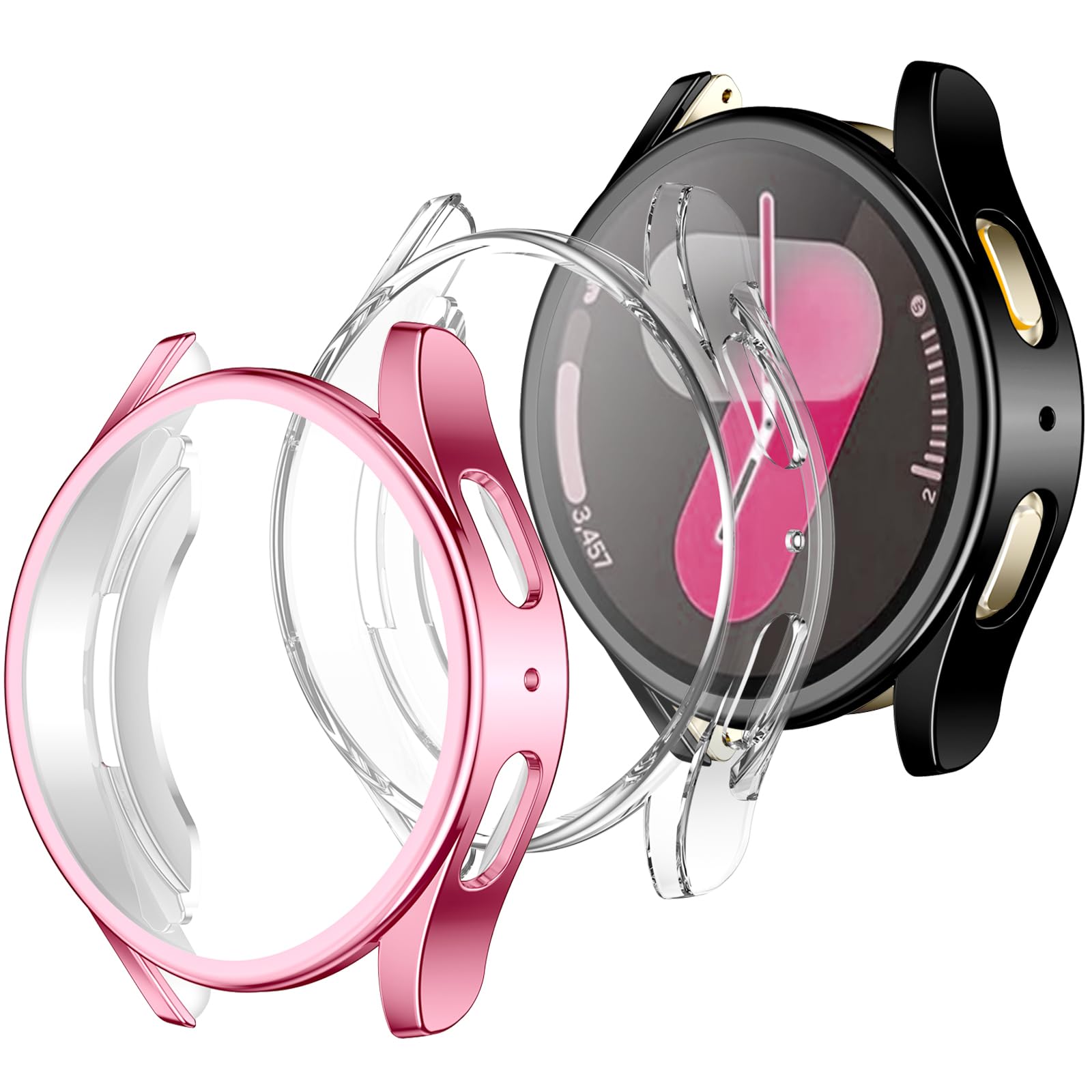 GEAK Compatible with Samsung Galaxy Watch 7 44mm Screen Protector Case, Soft Accessories Protective Face Cover for Galaxy Watch 7 Case 44mm, HD High Sensitivity Film for Galaxy Watch 7 Women Men