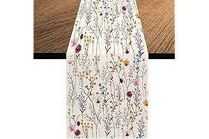 Watercolor Wild Flower Table Runner for Parties