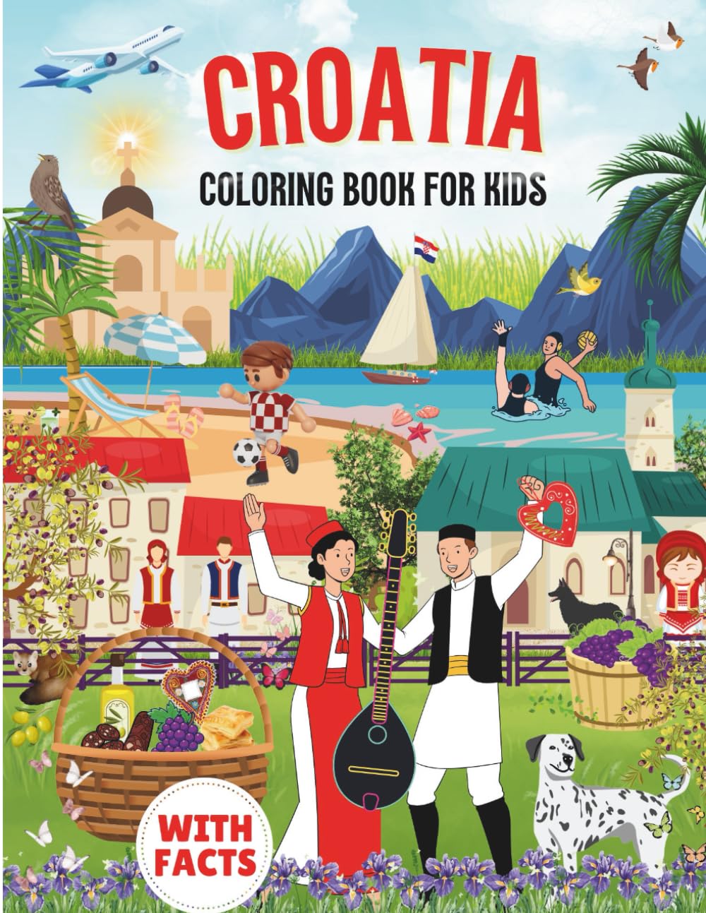 Croatia Coloring Book for kids with facts