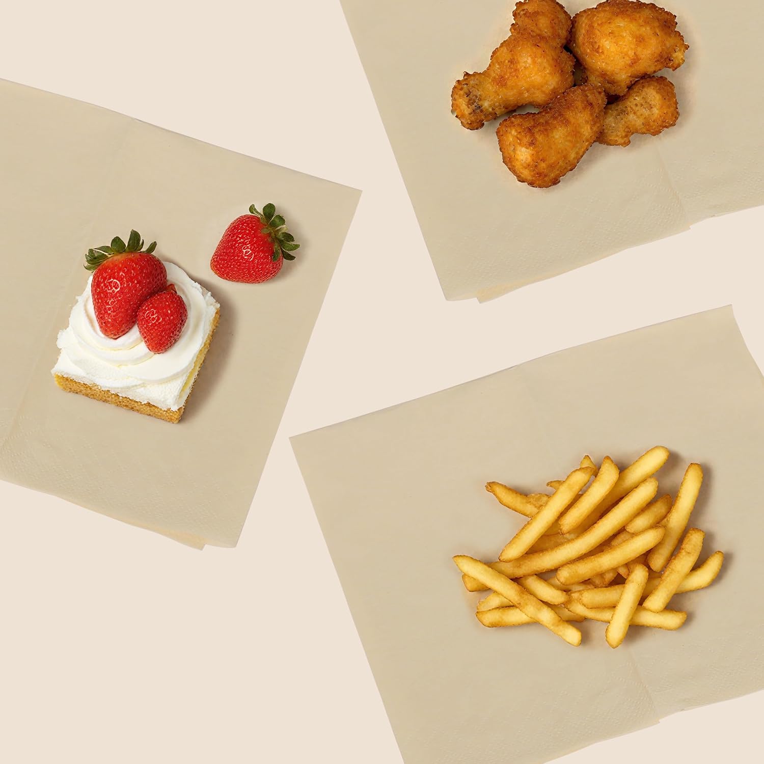 MORGIANA 2-Ply Bamboo Paper Napkins, 300-Count Brown Unbleached Paper Hand Towels for Bathroom & Kitchen, Eco-Friendly