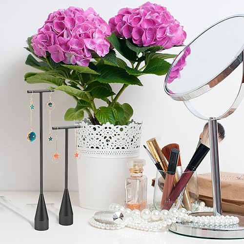 Miniatura 7 de Wesiti Paquete de 6 soportes de metal para aretes en T, soporte de exhibición al por menor, soporte de exhibición de aretes en T, soporte de joyería