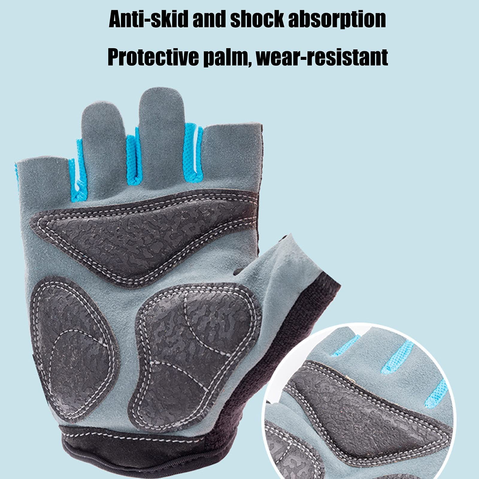 Guanti sportivi, guanti a mezze dita, guanti for sollevamento pesi, supporto for il polso, guanti da palestra for uomini e donne, protezione a mezze dita, guanti traspiranti, traspiranti(Black,L)