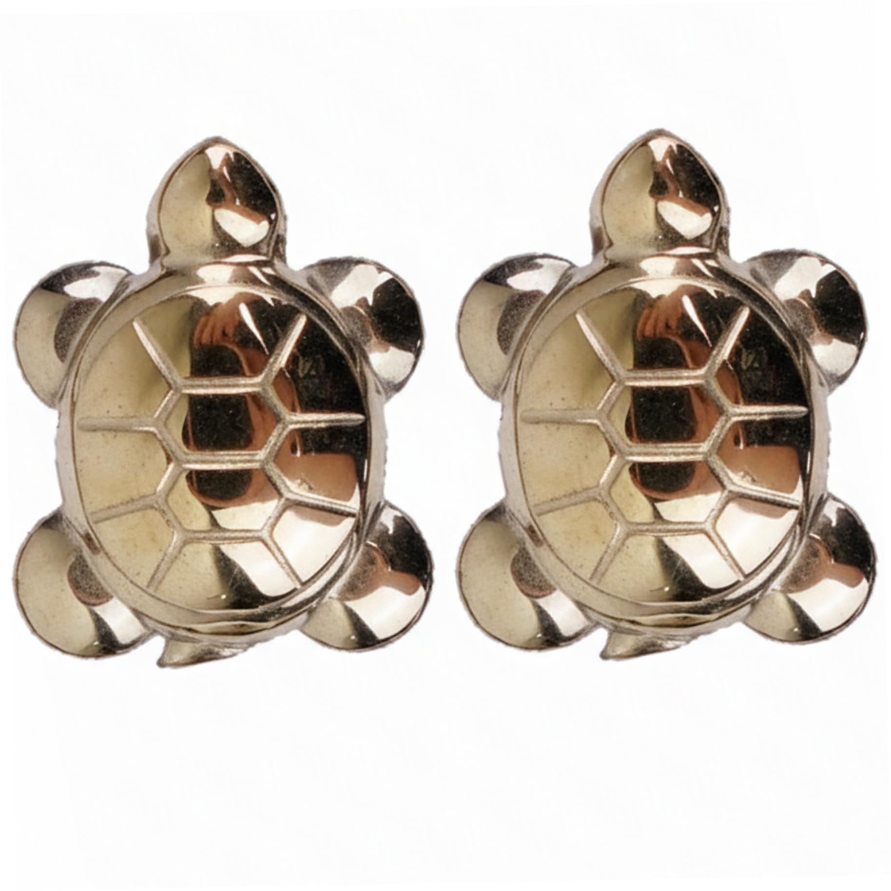 Xdyyjrasa Brass Tortoise Charm - 2PCS 25mm Hand-Carved Pyrite Crystal for Turtle Pendant, Mini for DIY Jewelry Making