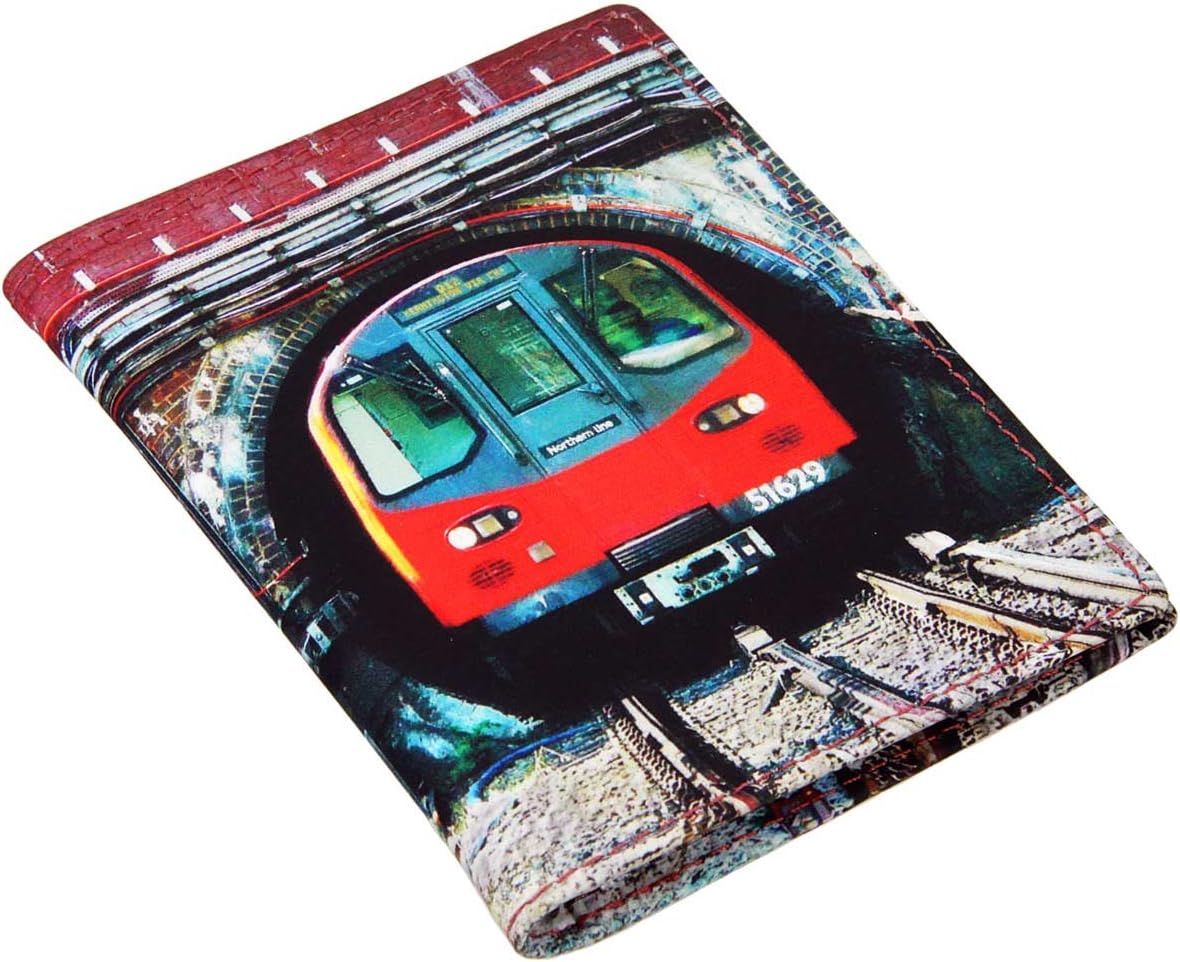 Printed Leather Travel Pass/Oyster Card Holder - 'Tunnel''