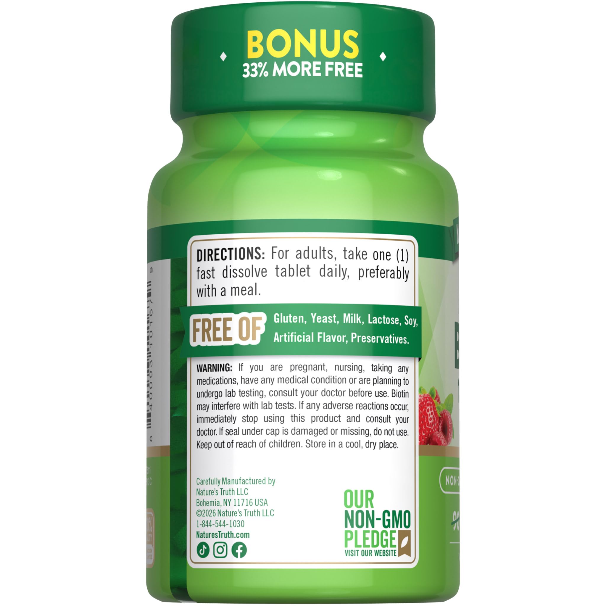 Nature's Truth Biotin 10000mcg | 120 Fast Dissolve Tablets — Amazon image 7