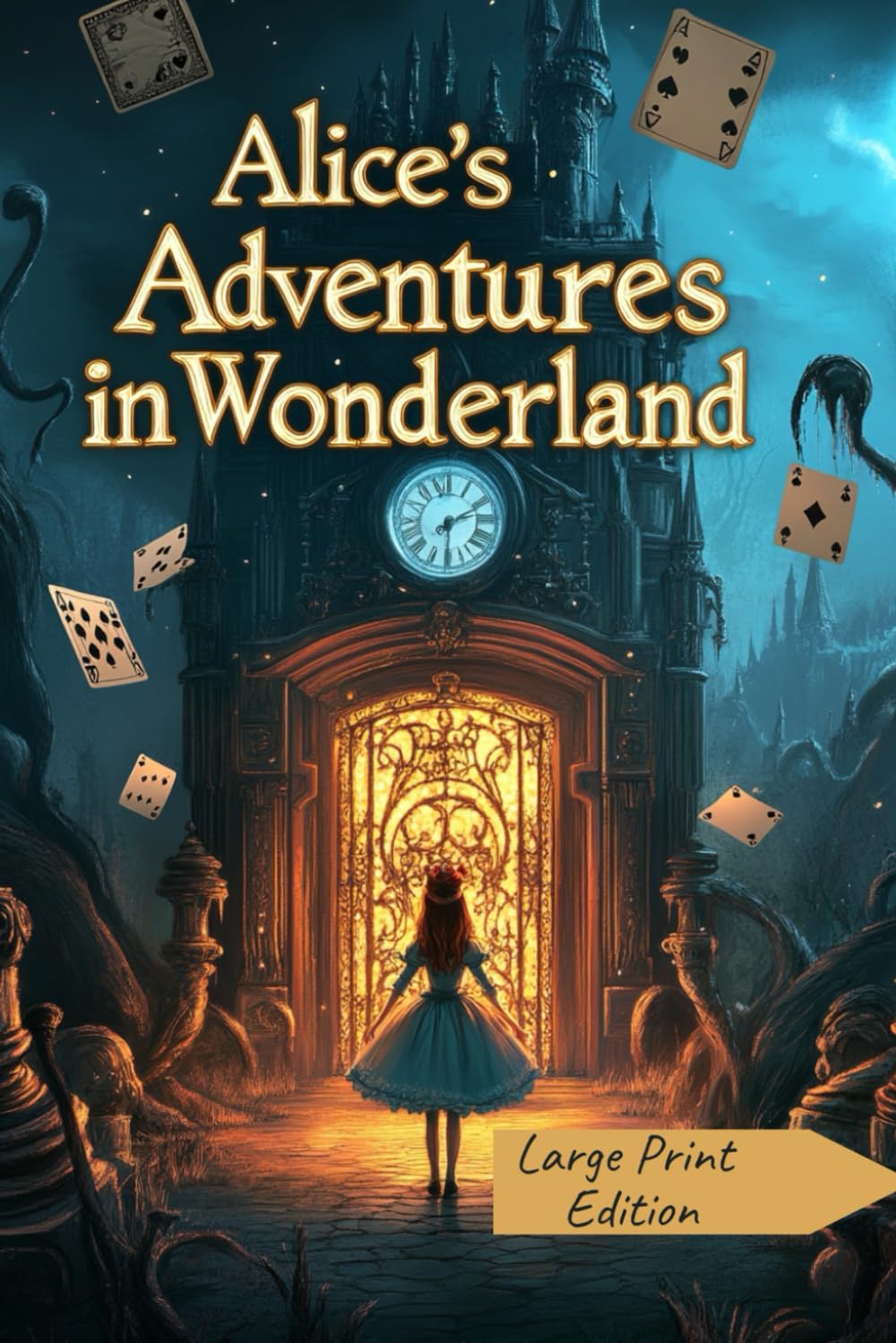 Alice's Adventures in Wonderland (Large Print Edition): A Timeless Fantasy Novel Full of Imagination, Whimsy, Talking Animals, and Surreal Adventures for Children and Adults