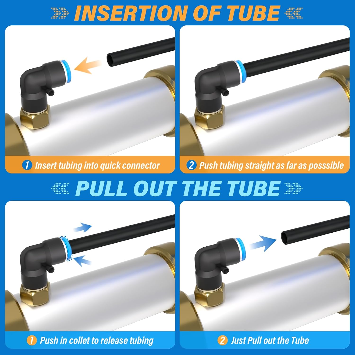 12mm x 8mm Black Pneumatic Tubing Pipe, PU Polyurethane Air Tube, Air Hose Line for Air Compressor Fitting or Fluid Transfer(49.2 ft 15 Meter)