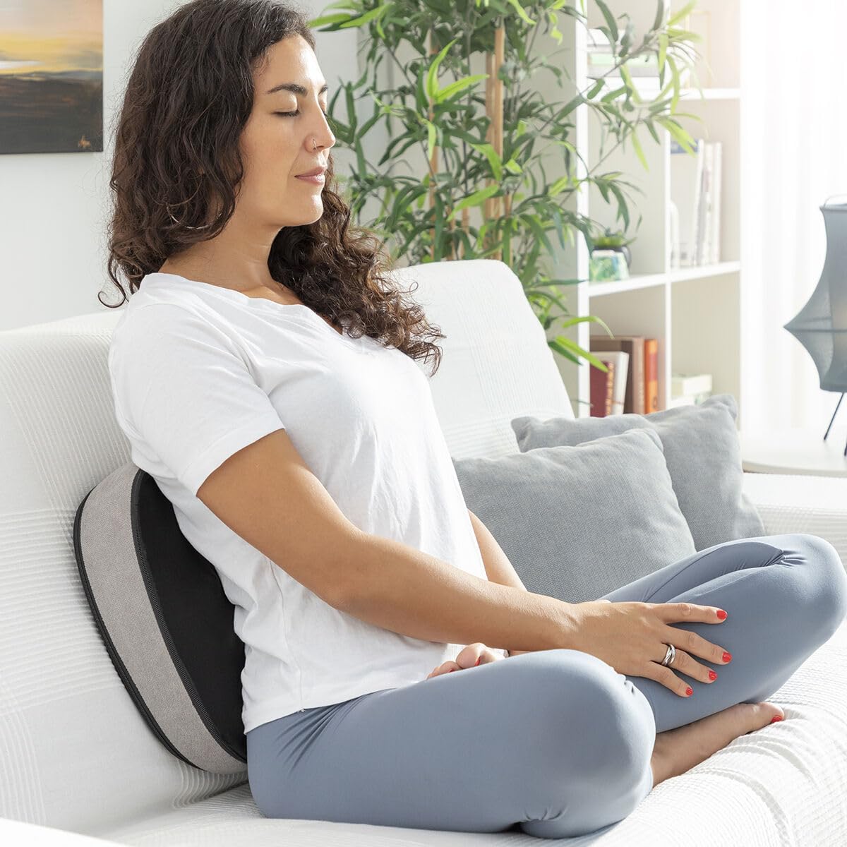 Termiczny masażer Shiatsu 2 w 1, poduszka wielofunkcyjna, 8 głowic obrotowych, ciepło na podczerwień, 3 prędkości, automatyczne wyłączanie 15 min, zastosowanie stóp, szyja, plecy, nogi